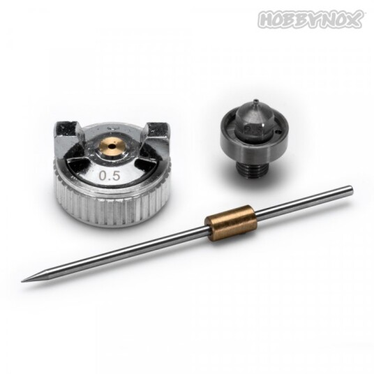 Hobbynox 001-02A RUBY Needle & Nozzle Set 0.5mm