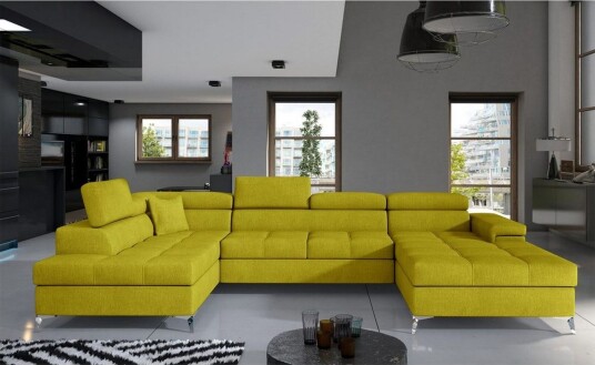 Seksjon Eltap Eduardo 337x205x88 cm   Omega 68 Gul Venstre