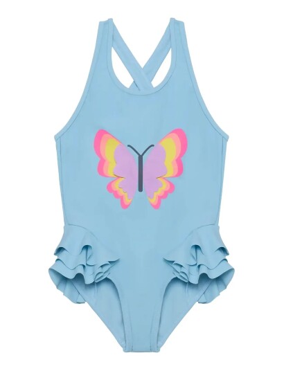 Color Kids Swimsuit W. Application Blue 98