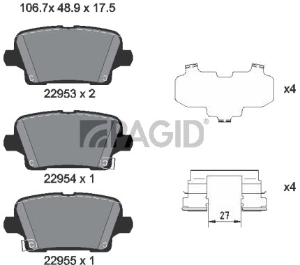 PAGID T2855N Bremseklosser