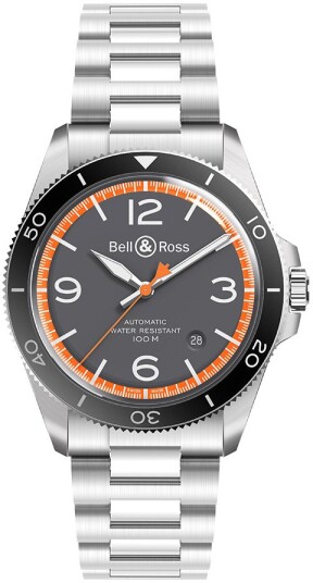 Bell & Ross Herreklokke BRV292 ORA ST/SST Vintage Grå/Stål Ø41