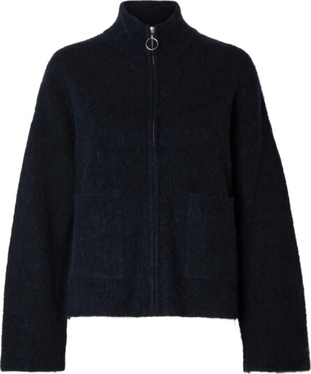 Selected Femme Sia Ras Long Sleeve Knit Zipper Cardigan Blå XL