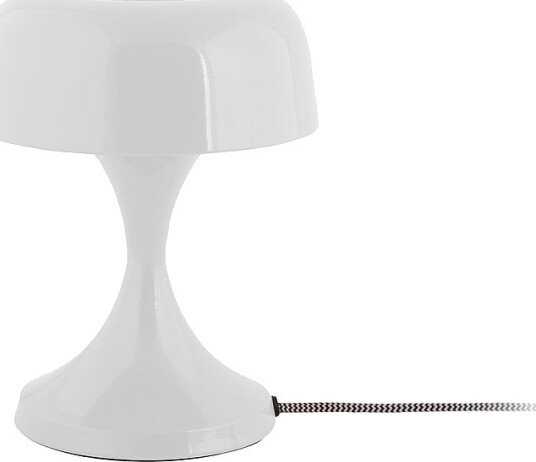 Leitmotiv Bordlampe Moda Retro Hvit Bordlamper