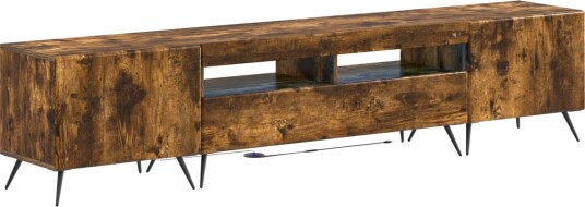 vidaXL 5 delt LED TV skap Røkt Eik Konstruert tre