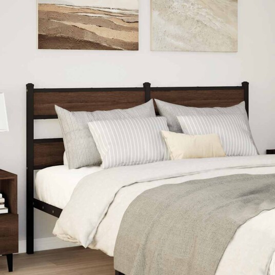 Hodegavl brun eik 140 cm stål og konstruert tre 8721158377739