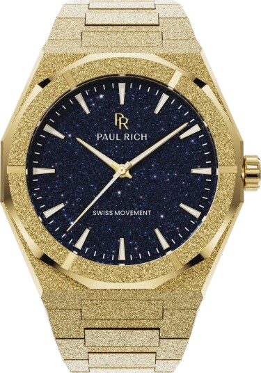Paul Rich Frosted Star Dust II Gold PR20203 - Herre - 43 mm - Analog - Kvarts urverk - Mineralglas