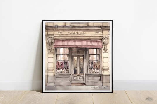 Valentino Butikkfasade Veggplakat Valentino Butikkfasade Veggplakat