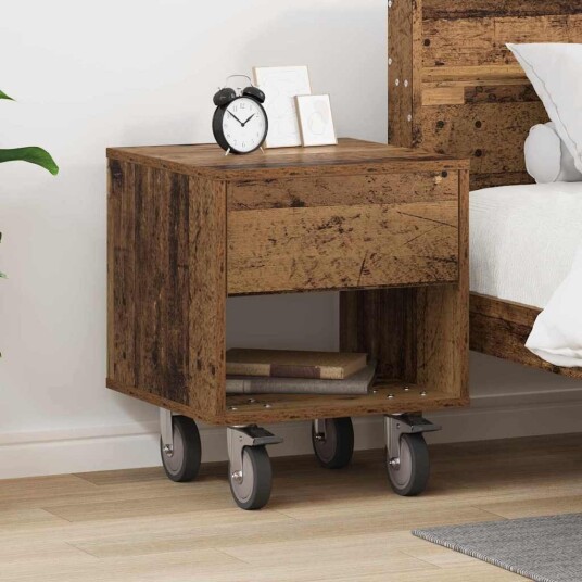  Nattbord Gammelt tre 40,5 x 40 x 48 cm Konstruert tre