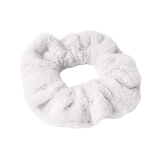 Hårscrunchie i fuskepels Hvit Hårscrunchie i fuskepels Hvit