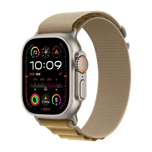 Apple Watch Ultra 2 Gps + Cellular 49mm Natural Titanium Case With Tan Alpine Loop S Apple Watch Ultra 2 Gps + Cellular 49mm Natural Titanium Case With Tan Alpine Loop S