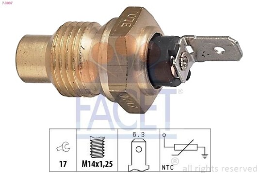 Sensor motortemperatur FACET 7.3007 Sensor motortemperatur FACET 7.3007