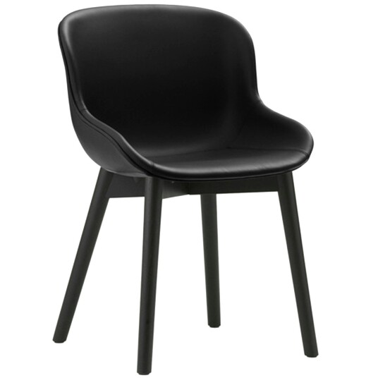 Normann Copenhagen Hyg Stol Svart Skinn / Svart Eik