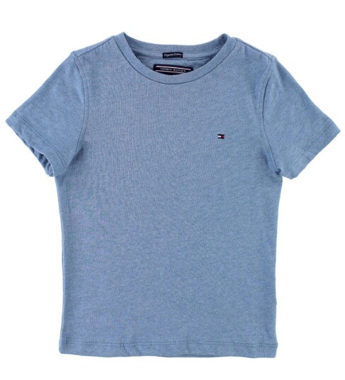 Tommy Hilfiger Boys Basic Cn Knit S/S - Blue - 140