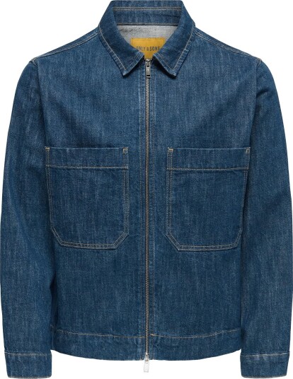 ONLY & SONS Onscassel Dmb Rinse 8541 Dot Dnm Jacket DARK BLUE DENIM XL
