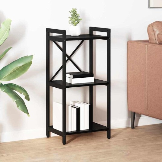 Bokhylle Svart eik 40 x 30 x 83 cm Konstruert tre