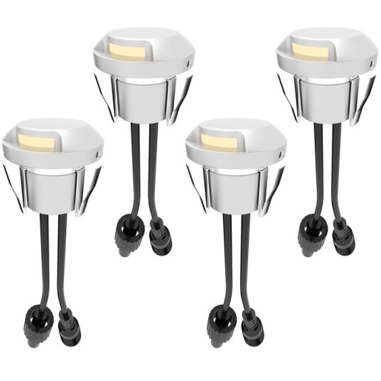 Llitt Allan Steplight kit 4-pack inkl strömadapter 12V 3000K 5lm IP67 Llitt Allan Steplight kit 4-pack inkl strömadapter 12V 3000K 5lm IP67
