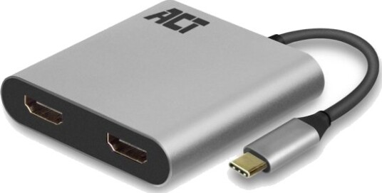 Act Usb C Til 2× Hdmi Dobbel Skjerm Mst Adapter