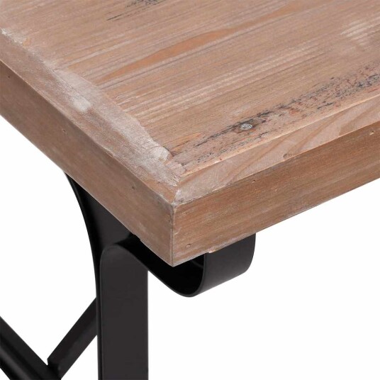 vidaXL Spisebord 110x65x82 cm heltre gran og jern vidaXL Spisebord 110x65x82 cm heltre gran og jern