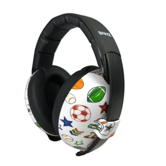 BANZ Hørselvern Baby Sports White