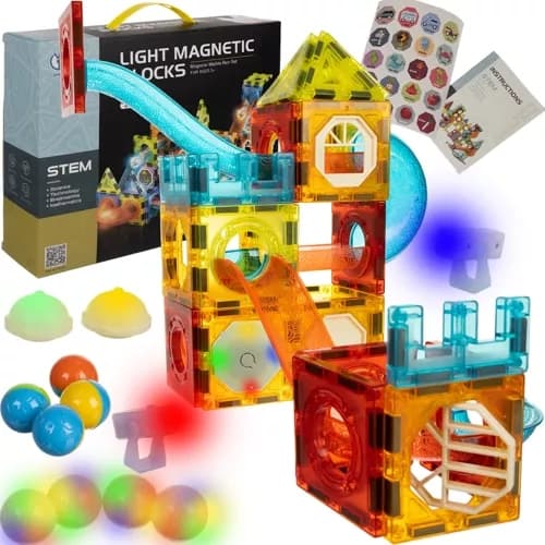 Magnetic Tiles 75-deler Magnetiske Byggeklosser Byggmagneter Magnetic Tiles 75-deler Magnetiske Byggeklosser Byggmagneter
