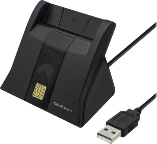 Qoltec 50643 Smart Kortleser Usb 2.0 Svart