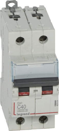 Legrand DX3 MCB automatsikring C40 2P 2M 6/10kA