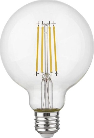 Spl E27 4,7W dimbar LED globepære   G95 filament 2500K 470lm klart glass   Dimbar : Dimbar Kulør : Ekstra varm