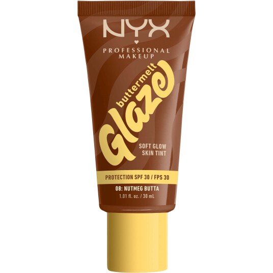 NYX Buttermelt Glaze SPF30 Foundation 08 Nutmeg Butta 30ml med sheasmør