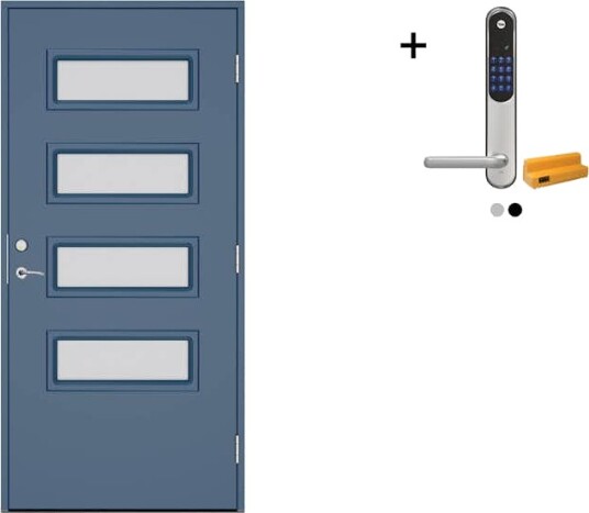 Ytterdør Swedoor Advance-Line Nordic Alta med Yale Doorman Classic Home
