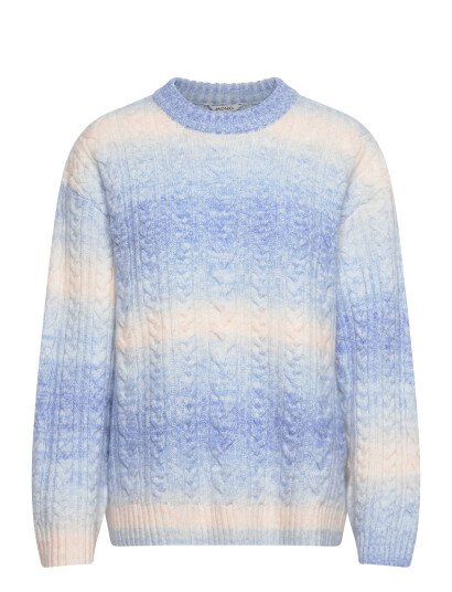 Monki Cable Knitted Sweater - Blue - XXS