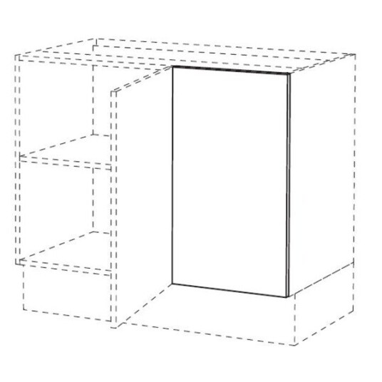 Norema Dekkfront 296x704 klassisk hvit malt