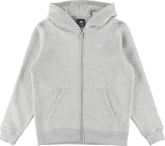 New Balance Cardigan Logo Ash Heather New Balance 9 10 år 134 140 Cardigan Grå