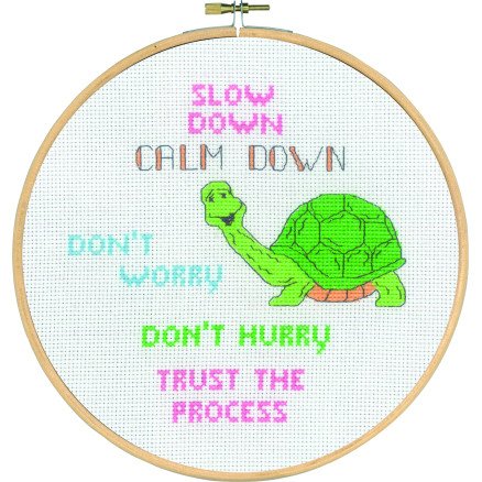 Permin Broderisett Slow down Ø20cm