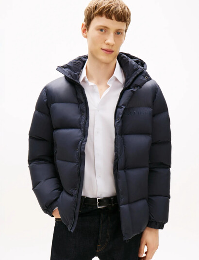 Tommy Hilfiger Mix Down Hooded Puffer Navy XXL Tommy Hilfiger Mix Down Hooded Puffer Navy XXL