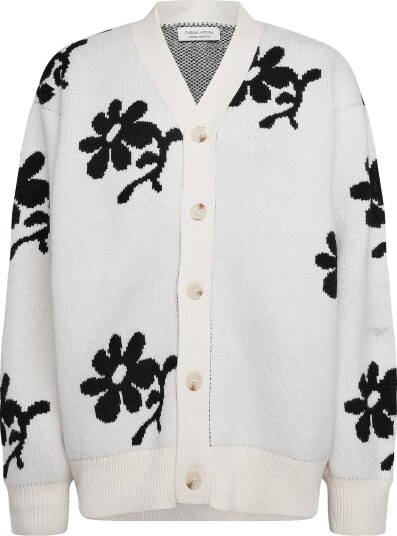 Casual Friday Cfdia Intarcia Knit Cardigan   Cream   XXXL