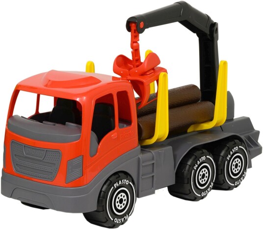 Plasto Tømmerbil med Grabb & Tømmer 45 cm Plasto Tømmerbil med Grabb & Tømmer 45 cm