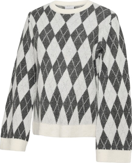 Mamalicious Mlargyle Vita L/S Knit Top 2F Cream L