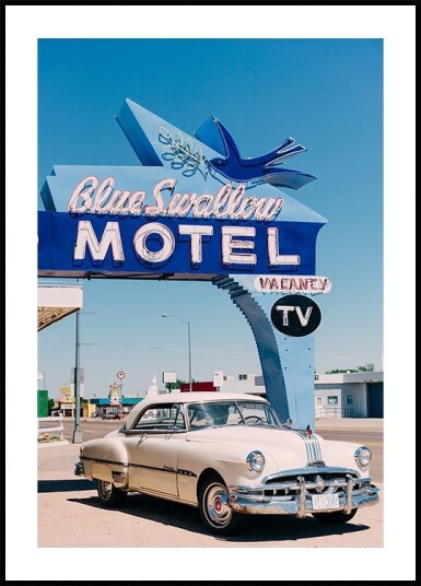 Blue Swallow Motel Plakat Plakat / 21x30cm Blue Swallow Motel Plakat Plakat / 21x30cm