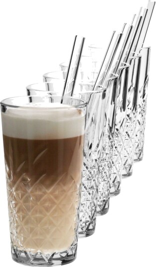 VEGA Latte Macchiato glass sett 12 deler; 36 cl 7.9x14.7 cm ØxH; Transparent