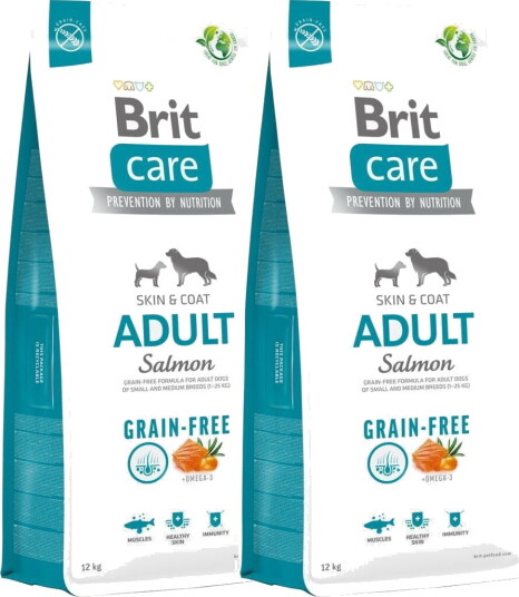 Brit Care Dog Adult Grain Free Salmon 2X12 kg