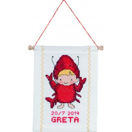 Permin broderisett med stjernetegn Kreps 18x25cm