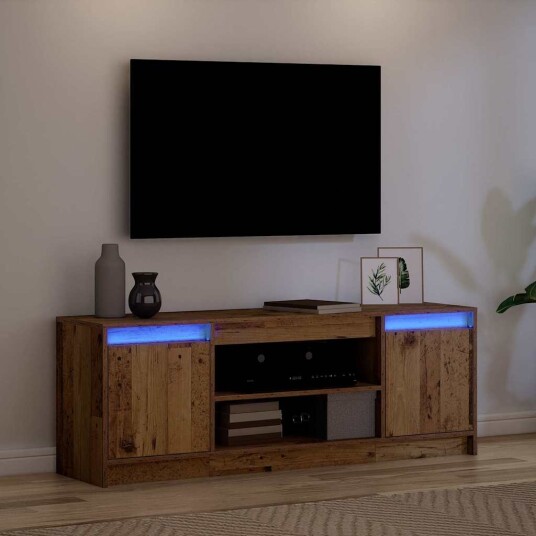  TV skap Brun 139.5 x 34 x 50 cm Konstruert tre