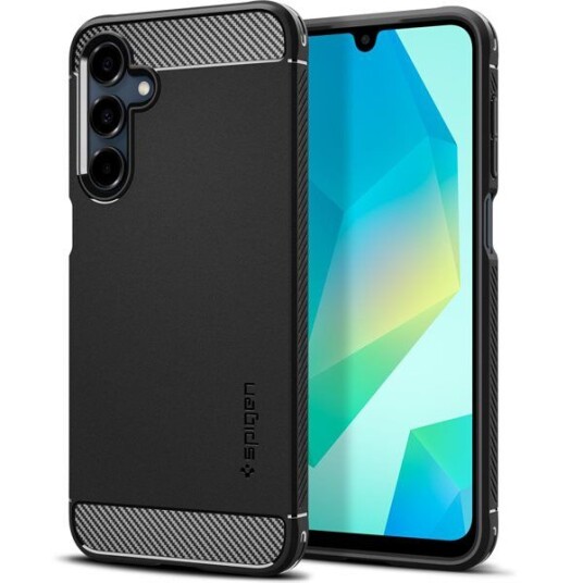 Spigen Rugged Armor Mobildeksel for Samsung Galaxy A16 5G - Matte Svart Spigen Rugged Armor Mobildeksel for Samsung Galaxy A16 5G - Matte Svart
