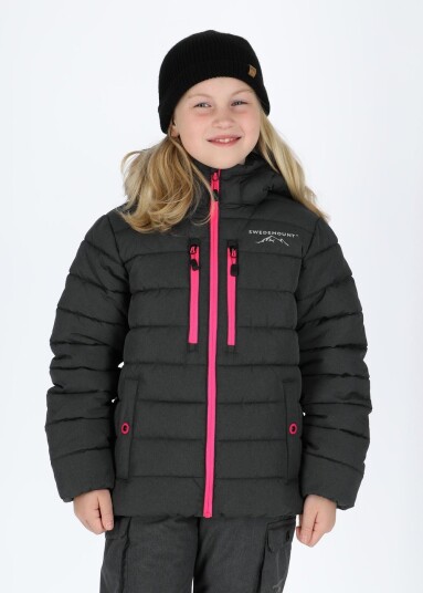 Swedemount Branäs Jacket Jr 2.0 Charcoal Melange/ Fresh Pink 160 Skijakker Swedemount Branäs Jacket Jr 2.0 Charcoal Melange/ Fresh Pink 160 Skijakker