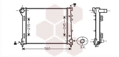 Radiator VAN WEZEL 17002346