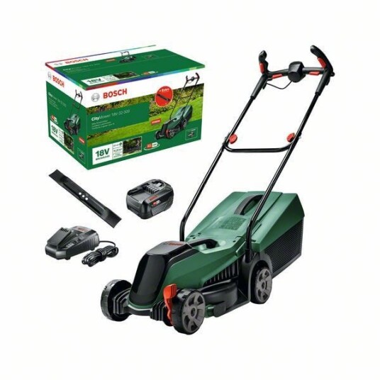 Bosch Diy Bosch Gressklipper Citymower 18V 32 300 med 1x4Ah batteri og lader