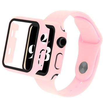 Apple Watch Series 7/8 Plastdeksel med Skjermbeskytter - 45mm - Rosa