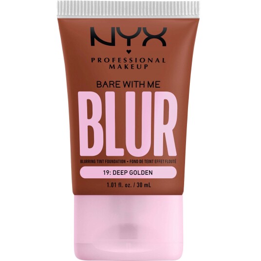 NYX Bare With Me Blur Tint Foundation 19 Deep Golden 30 ml - Fuktighetsgivende Krem