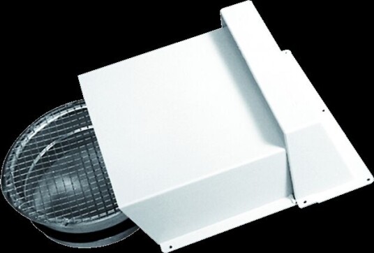 Flexit Avkast/Uteluftkappe Inkl. Nippel M/Gitter Ø160mm Hvit
