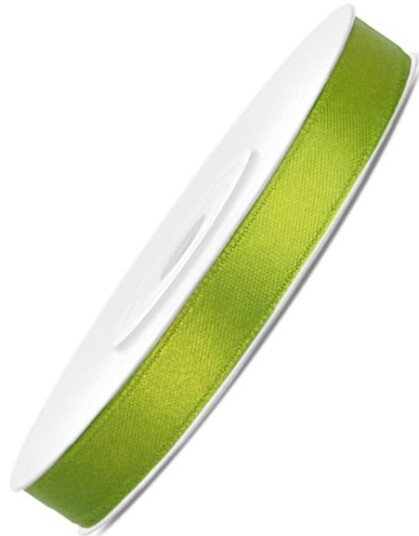 EPLEGRØNT Silkebånd 25 meter x 6 mm